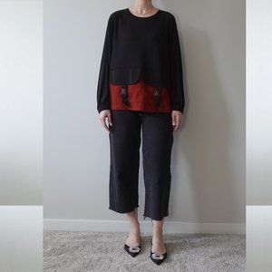 Zara Color Block Sweatshirt Size M